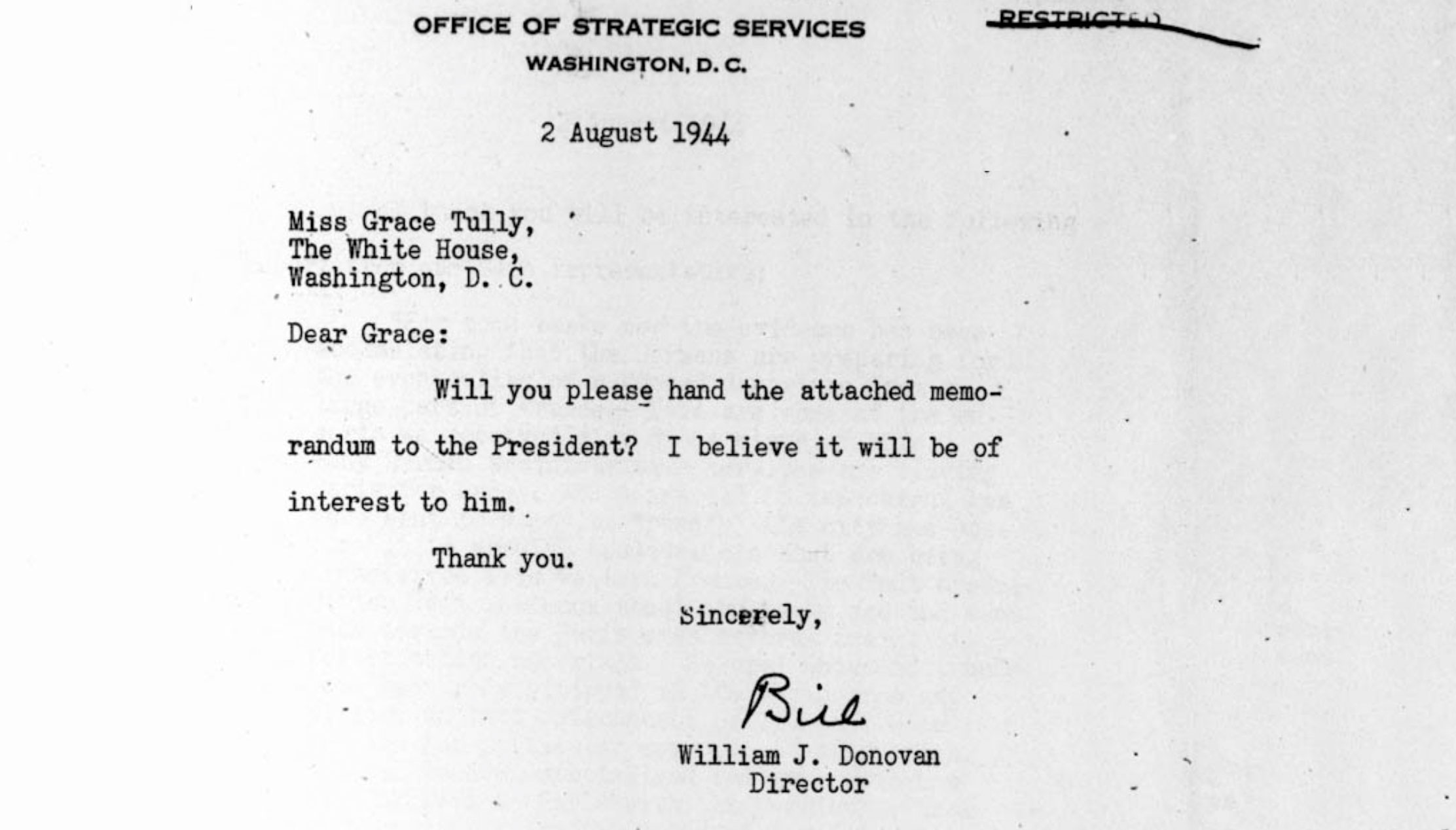 OSS Reports to the President