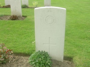 WG Flack's grave in France